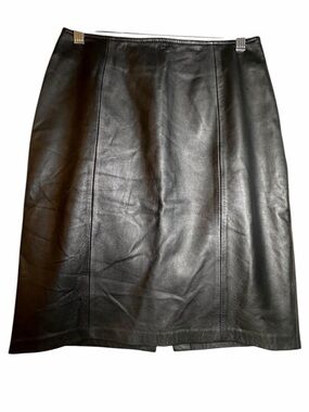Croft‎ & Barrow Black Lambskin Leather Mini Skirt Women’s Size 4